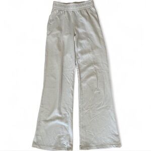 Cream wide leg sweat pants